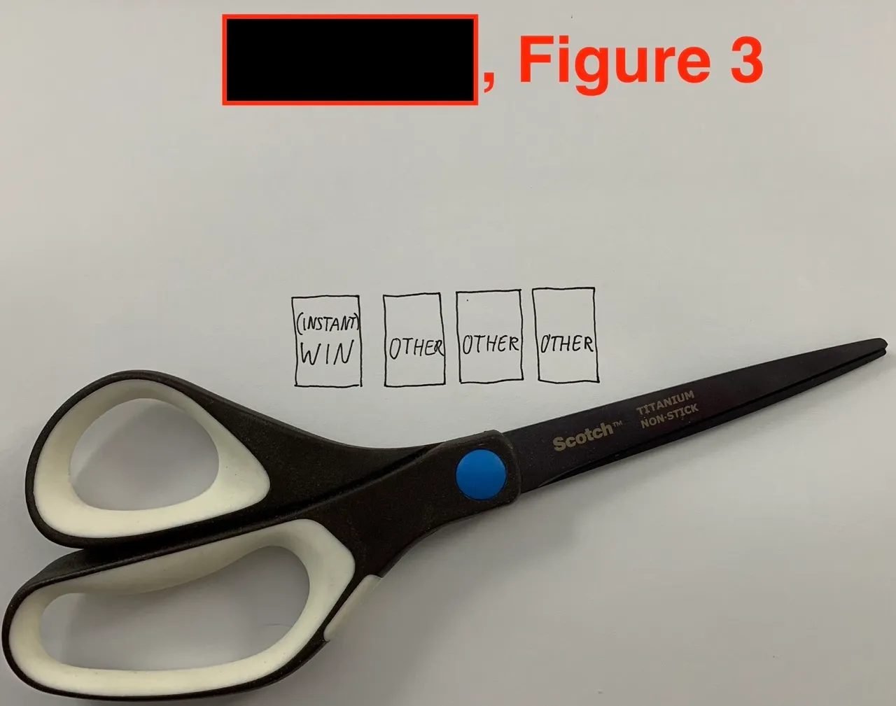 图 3——用剪刀剪下长方形